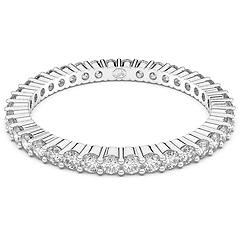 swarovski anello matrix vittore taglio round bianco placcato color argento 58