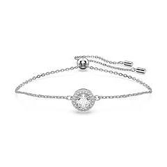 Swarovski Braccialetto Una Angelic Taglio Round Bianco Placcato