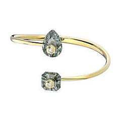 Swarovski Bracciale Rigido Numina Taglio Misto Grigio Placcato