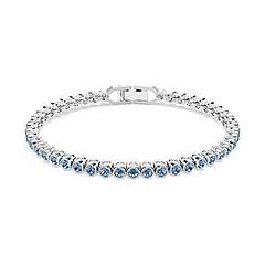 swarovski bracciale tennis imber emily taglio round blu placcato rodio os