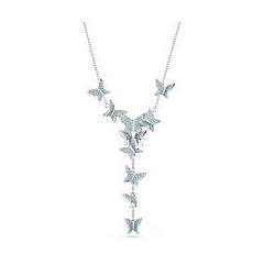 Swarovski Collana A Y Idyllia Lilia Farfalla Blu Placcato