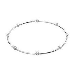 Swarovski Collana Constella Taglio Round Bianca Placcato