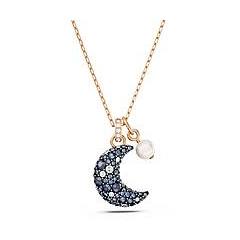 Swarovski Pendente Luna Crystal Pearl Luna Multicolore Placcato