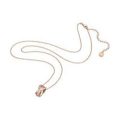 Swarovski Collana Twist Bianca Placcato Color Oro Rosa Os