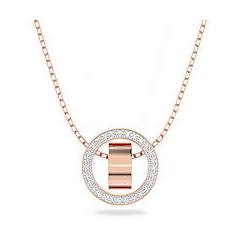 Swarovski Pendente Dextera Bianco Placcato Color Oro Rosa