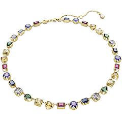 swarovski collana tennis imber taglio misto multicolore placcato color oro