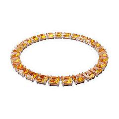 Swarovski Collana Millenia Taglio Squadrato Marrone Placcato