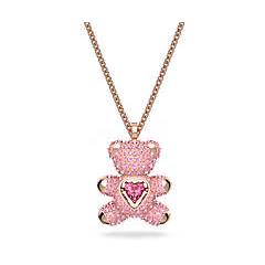 Swarovski Pendente Teddy Orso Rosa Placcato Color Oro Rosa Os
