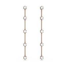 Swarovski Orecchini Pendenti Constella Taglio Round Bianchi