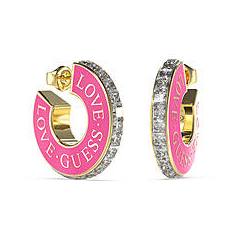 guess orecchini jube0083 love golden fuchsia one size