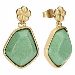 thun orecchini pendenti con fiore e pietra