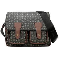 pollini borsa donna heritage classic borsa nero vit marron