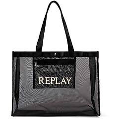 Replay Borsa Shopper A Rete Con Lettering