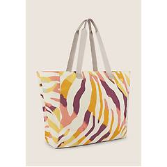 Freddy Freddy. Borsa Shopper In Canvas Animalier Con Zip
