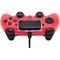 controller cablato rosso neon per ps5 e pc mappabile vibrazione regolabile
