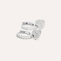 orecchini a cerchio silver moments argento rodiato cubic zirconia collezione silver moments bianco
