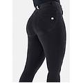 jeggings push up wr. up curvy gamba superskinny jersey-denim jeans nero-cuciture in tono donna
