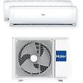 trendy condizionatore fisso dual split 9000 btu + 12000 btu h2u14taa 2 unità interne e 1