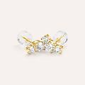 orecchini lobo trilogy bon ton oro giallo cubic zirconia collezione bon ton oro giallo