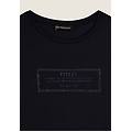 t-shirt donna lunga con spacchi e grafica brillante nero donna xx large