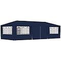 - gazebo professionale con pareti 4x9 m blu 90 g / m²