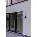 applique led moderno da esterno elara grigio ip44 con sensore di movimento con regolazione di
