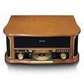 lenco tcd-2551wd piatto audio giradischi con trasmissione a cinghia legno automatico