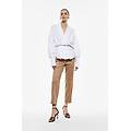 pantaloni chino fit effetto suede