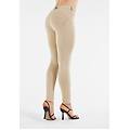 pantaloni push up wr. up skinny cotone organico vita regular warm sand donna extra large
