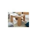 tavolino da salotto in legno di quercia selvatica 70x70x45 oliato beige kent #214