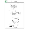 lampada da tavolo led neutra altezza 20 cm nero touch dimmer