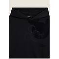 felpa da donna con cappuccio e stampa mickey mouse nero donna small