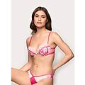 push up soft con ferretto in raso e pizzo chantilly / fucsia / 2 fucsia