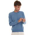 pullover girocollo azzurro