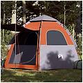 - tenda campeggio cabina 4 pers. grigio arancione rilascio rapido