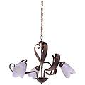 Onli Leroy Merlin Lampadario Rustico Sonia Marrone Paralume Marrone 3x E14