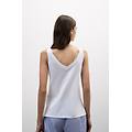 canotta bordi costina in elevated cotton donna bianco taglia s