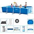 - piscina fuori terra rettangolo 450x220x84 cm blu include accessori coordinati a349