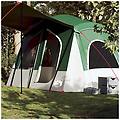 - tenda da campeggio a cabina per 5 persone verde impermeabile
