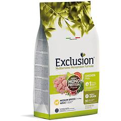 Exclusion Adult Medium Breed Pollo 3 Kg Crocchette Monoproteiche
