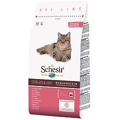schesir cat dry sterilized and light prosciutto 1 5 kg cibo monoproteico gatto