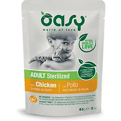 Oasy Cat Bocconcini In Salsa 85 Gr Sterilized Pollo