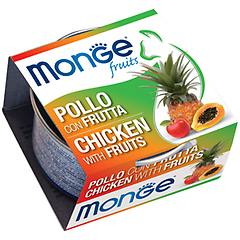 monge fruits cat lattina multipack 24x80g pollo e frutta