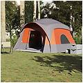 - tenda familiare cabina 6 persone grigia arancione impermeabile