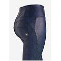 pantaloni wr. up vita alta in similpelle pitonata colorata snake allover blue donna large
