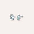 orecchini lobo punto luce acquamarina oro bianco acquamarina diamante collezione acquamarina oro