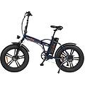 m1tr3scb e-bike fat pieghevole con telaio in acciaio shining blue