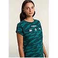t-shirt camouflage con maniche ad aletta allover camouflage green donna large