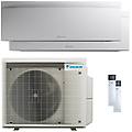 condizionatore emura 3 dual split 9000+12000 btu inverter a++ wifi unità esterna 4 kw bianco