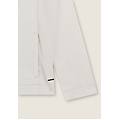 felpa donna full-zip con inserti in tessuto micro-trecce white sand donna extra large
